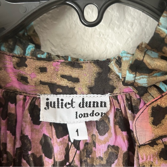 SOLD—⭐️NWT Juliet Dunn x Mytheresa Kelsey Blouson Shirt Dress in Animal Print⭐️ - Picture 3 of 7